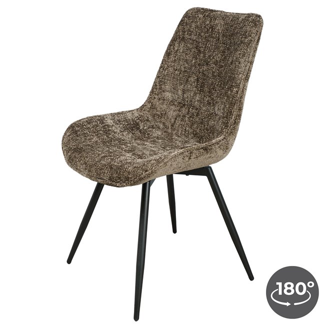 Söögitool Timmendorfo 43, 180 kraadi pööratav, pruun, H85x59x52cm, istumisosa kõrgus 45.5cm