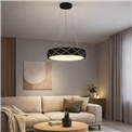 Pendant lamp Rully black, H18-110cm, D50cm, LED 28.8W, 3000K, 2300lm