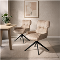 Dining chair Filetino, rotatable 360 degrees, light brown, H89x63.5x55cm, seat height 50cm