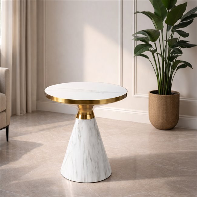 Side table Jakobsberg, iron/ceramic, D50cm H60cm