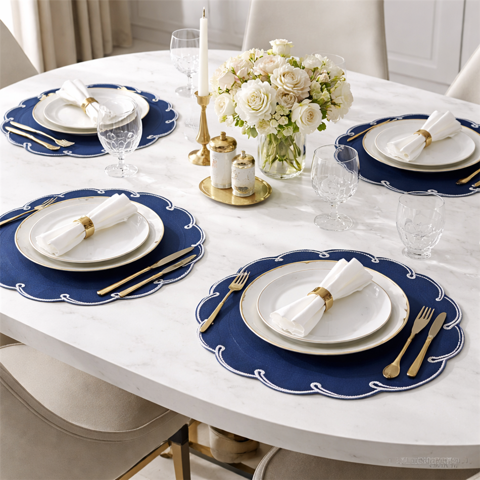 Placemat Palanga, blue, D38cm