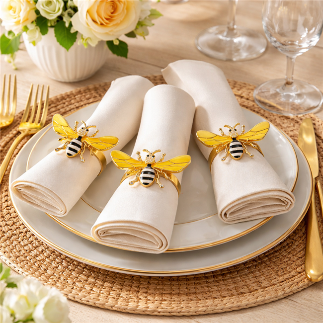 Napkin ring Paleo set of 4 pcs., H4.5x3x5cm