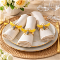 Napkin ring Paleo set of 4 pcs., H4.5x3x5cm