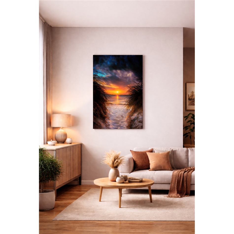 Klaasist pilt Sunset by the sea, 80x120x0.4cm