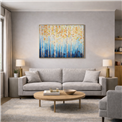 Canva Golden birches, 100x80x3.5cm