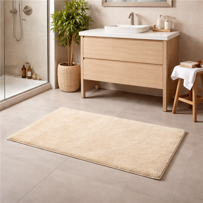 Bath mat Laura, beige, 67x110cm