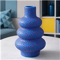 Vaas Blue, keraamika, sinine/punane, H32x19.3x19.3cm