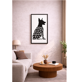 Seinadekoor Dog, H80x50cm