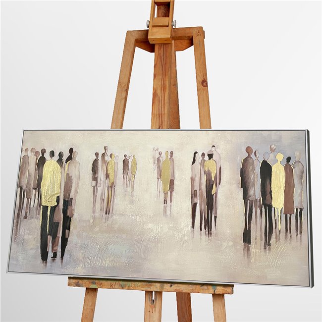 Lõuendimaal Gold People, 70x140cm