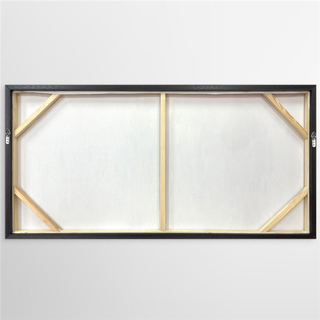 Lõuendimaal Orange and Teal Skyline, 70x140cm