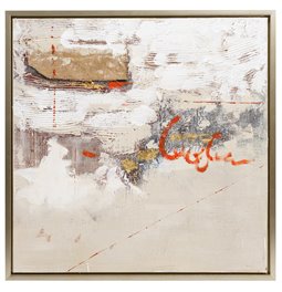 Oil paiting Abstract Gold Accented II, 80x80cm