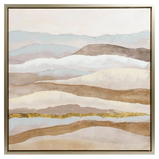 Õlimaal Abstract Wawes In Natural Tones, 80x80cm