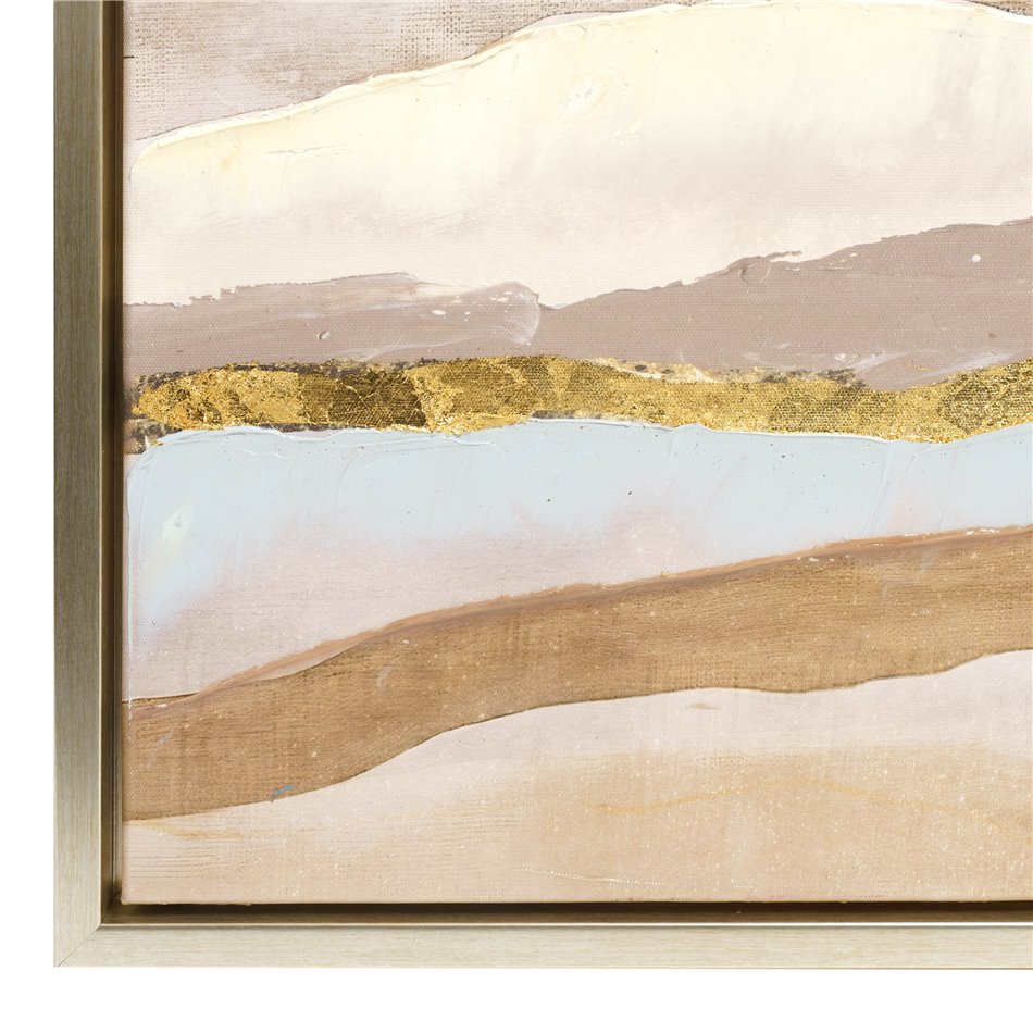 Õlimaal Abstract Wawes In Natural Tones, 80x80cm