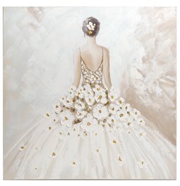 Oil paiting Back View of a Beauty, 100x100cm