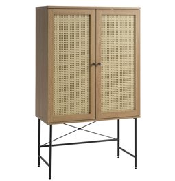 Шкаф Usakola, натурального цвета, MDF, H135x80x40см