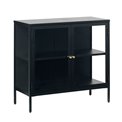 Буфет Ukarmel, черный, сталь/закаленное стекло, H85х90х40см