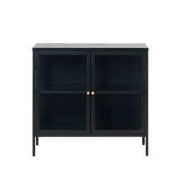 Буфет Ukarmel, черный, сталь/закаленное стекло, H85х90х40см