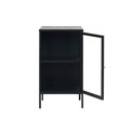 Буфет Ukarmel, черный, сталь/закаленное стекло, H85х45х40см