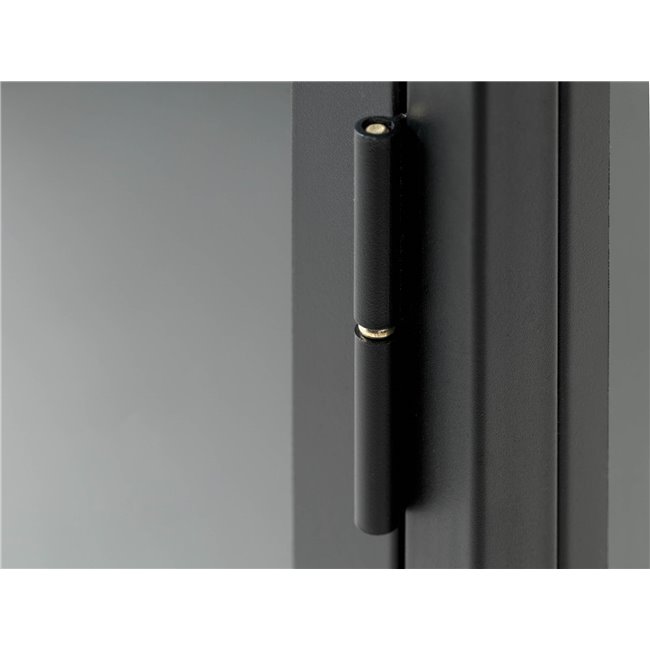 Vitriinkapp Ukarmel, must, teras/karastatud klaas, H160x58x40cm