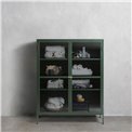 Vitriinkapp Unbronk, tumeroheline, metall/teras/klaas, H140x111x40cm