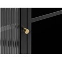 Vitriinkapp Unbronk, must, metall/teras/klaas, H140x111x40cm