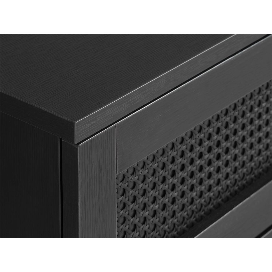 TV-laud Usakola, must, MDF/metall, H43x120x40cm