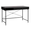 Office table Usakola, black, MDF/metal, H76x120x60cm