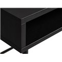 Office table Usakola, black, MDF/metal, H76x120x60cm