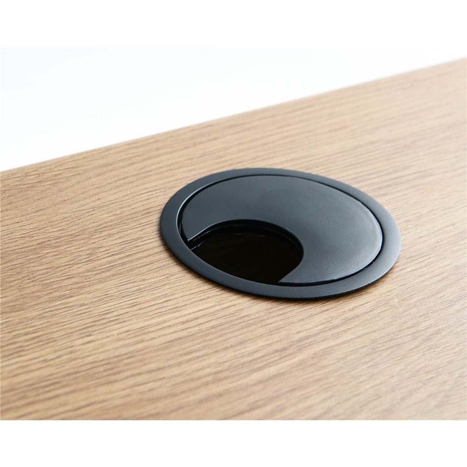 Office table Usakola, natural/black, MDF/metal, H76x120x60cm