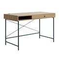 Office table Usakola, natural/black, MDF/metal, H76x120x60cm