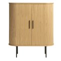 Cabinet Nola, natural color, metal/oak veneer/MDF, H118x100x40cm