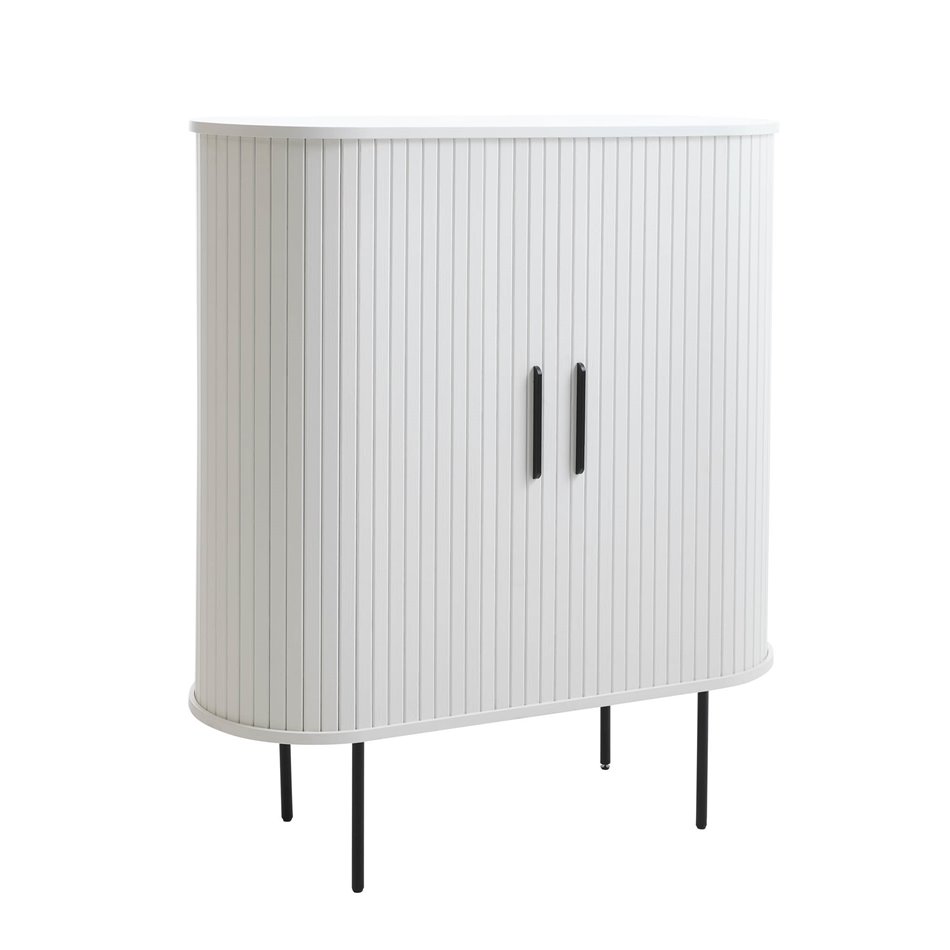 Шкаф Nola, белый, металл/дубовый шпон/MDF, H118х100х40см