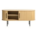 TV table Nola, natural color, metal/oak veneer/MDF, H56x120x40cm
