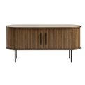 TV table Nola, smoked oak color, metal/oak veneer/MDF, H56x120x40cm