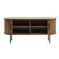 TV table Nola, smoked oak color, metal/oak veneer/MDF, H56x120x40cm