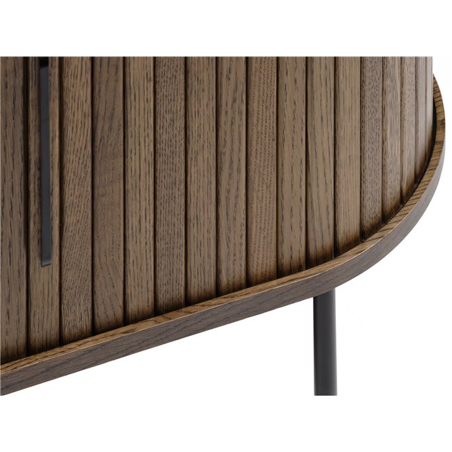 TV table Nola, smoked oak color, metal/oak veneer/MDF, H56x120x40cm