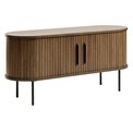 TV table Nola, smoked oak color, metal/oak veneer/MDF, H56x120x40cm
