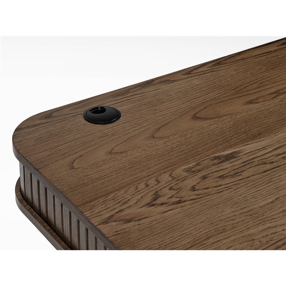 Desk Nola, metal/smoked oak veneer/MDF, H75x120x60cm