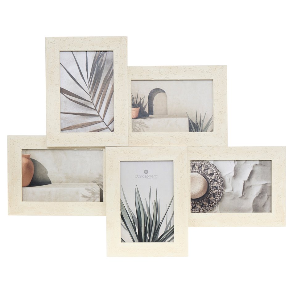 Foto frame Anaya x5, beige, 10x15 photograph, 48.4x38.2x3cm