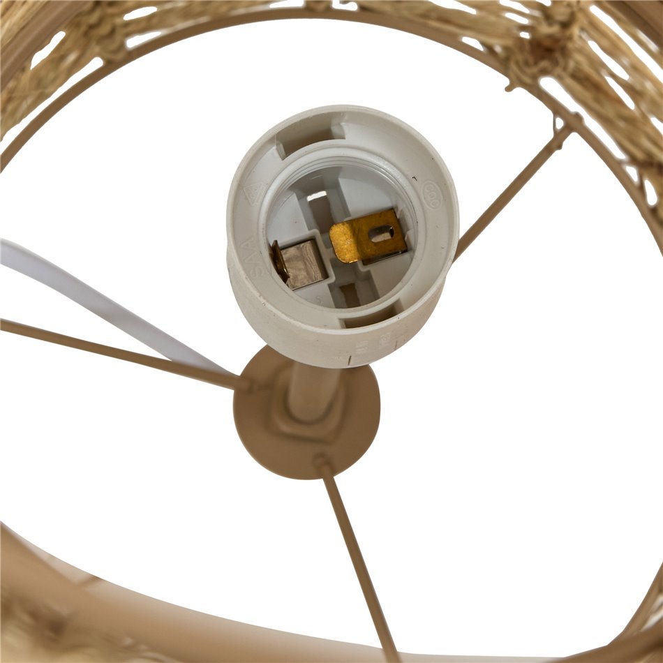 Floor lamp TITUS NAT, jute lampshade, H109cm, D37cm, E27 40W(MAX)