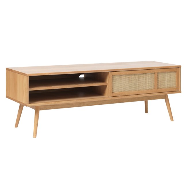 TV-laud Ubarali, naturaalne värv, tammevineer/MDF, H50x150x45cm