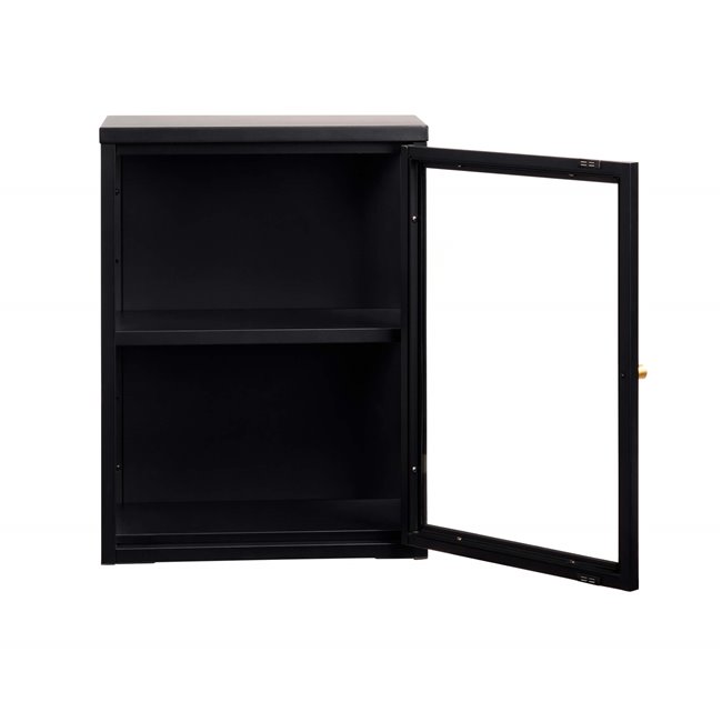Vitriinkapp Ukarmel, must, teras/karastatud klaas, H60x45x25cm