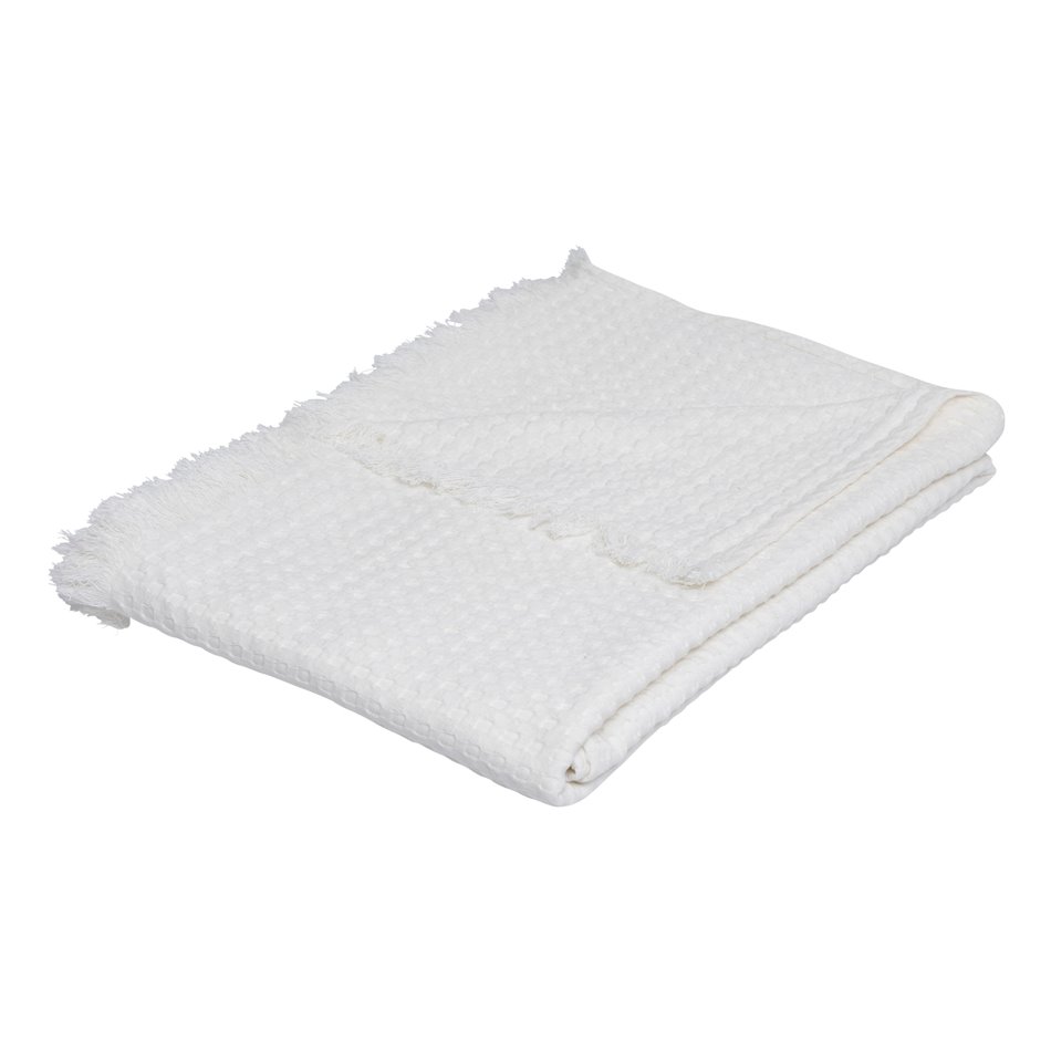 Throw Waffle Widdy, white, 130x180cm