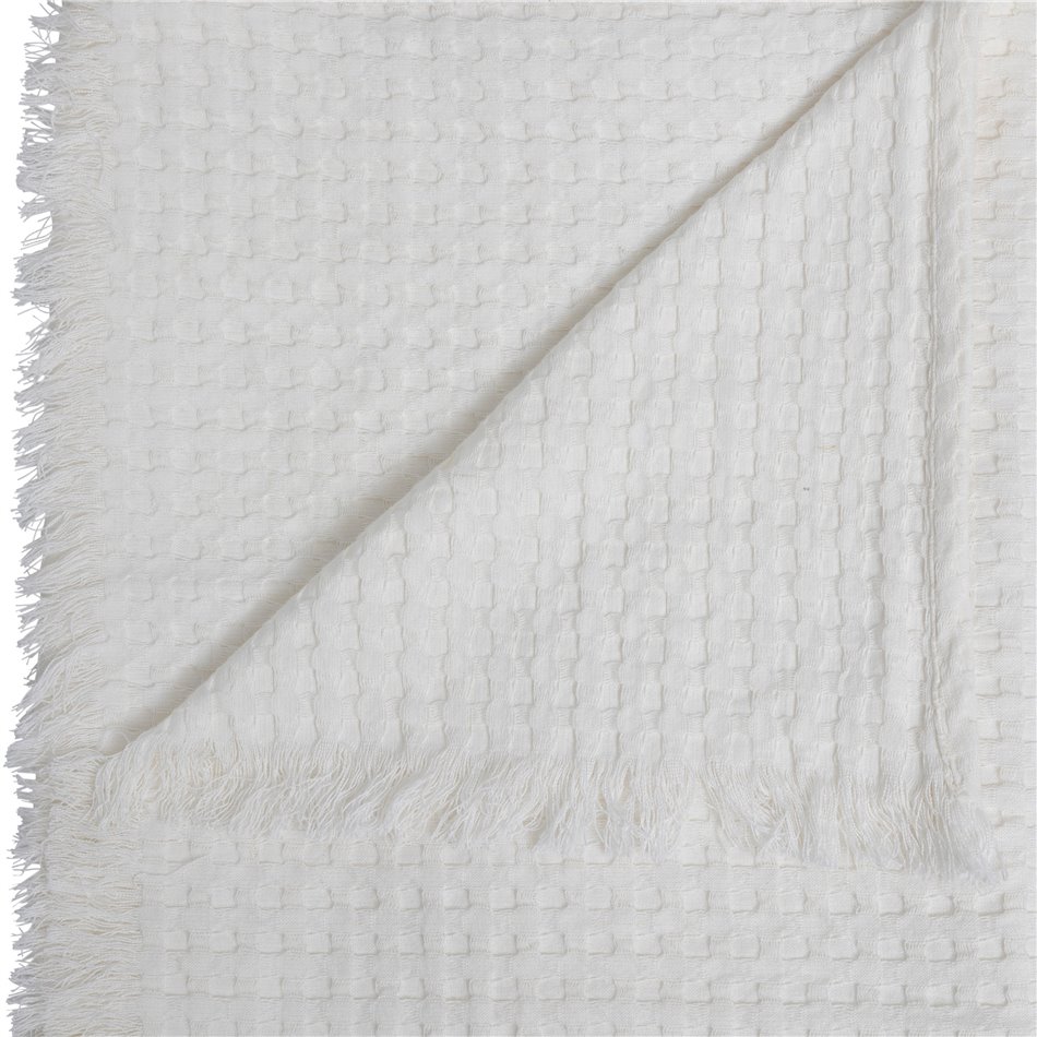 Throw Waffle Widdy, white, 130x180cm