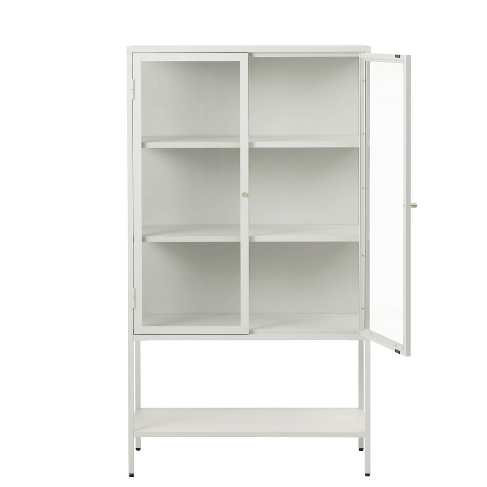 Vitriinkapp Ukarmel, valge, teras/karastatud klaas, H160x90x40cm