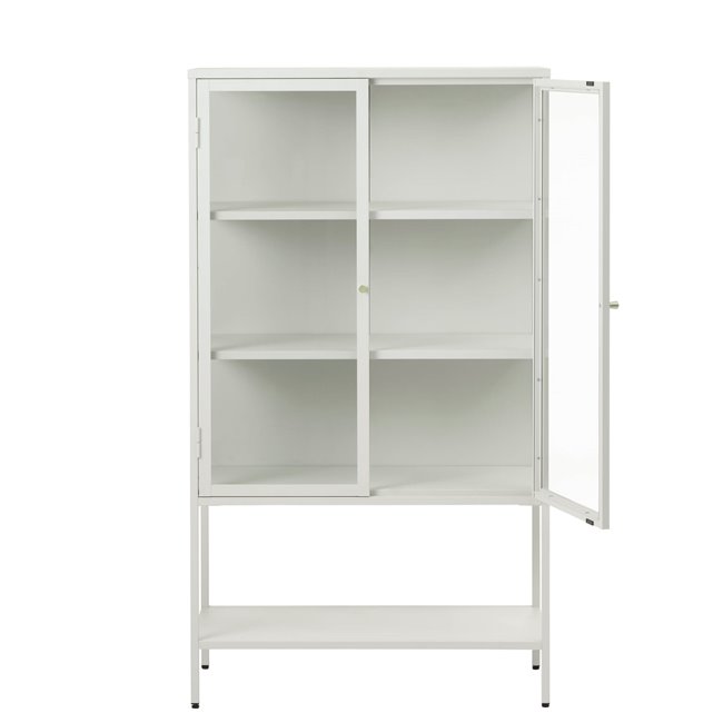 Vitriinkapp Ukarmel, valge, teras/karastatud klaas, H160x90x40cm