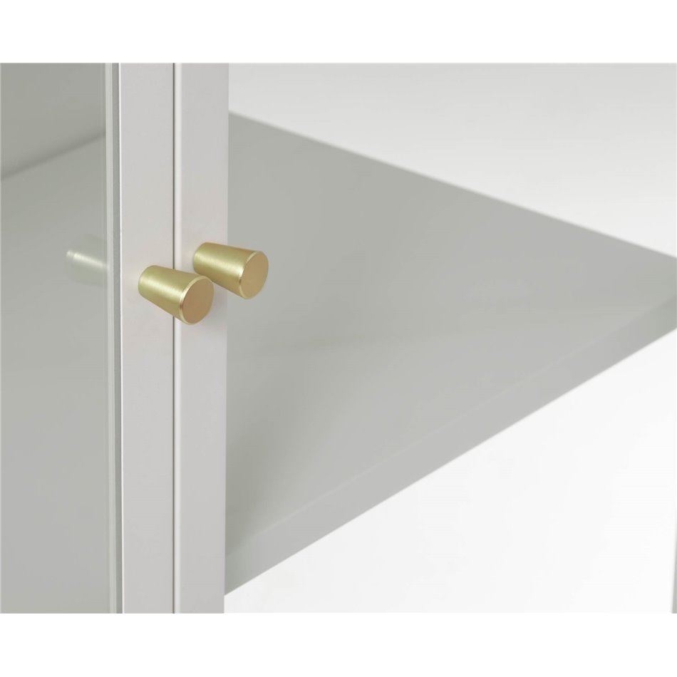 Vitriinkapp Ukarmel, valge, teras/karastatud klaas, H160x90x40cm