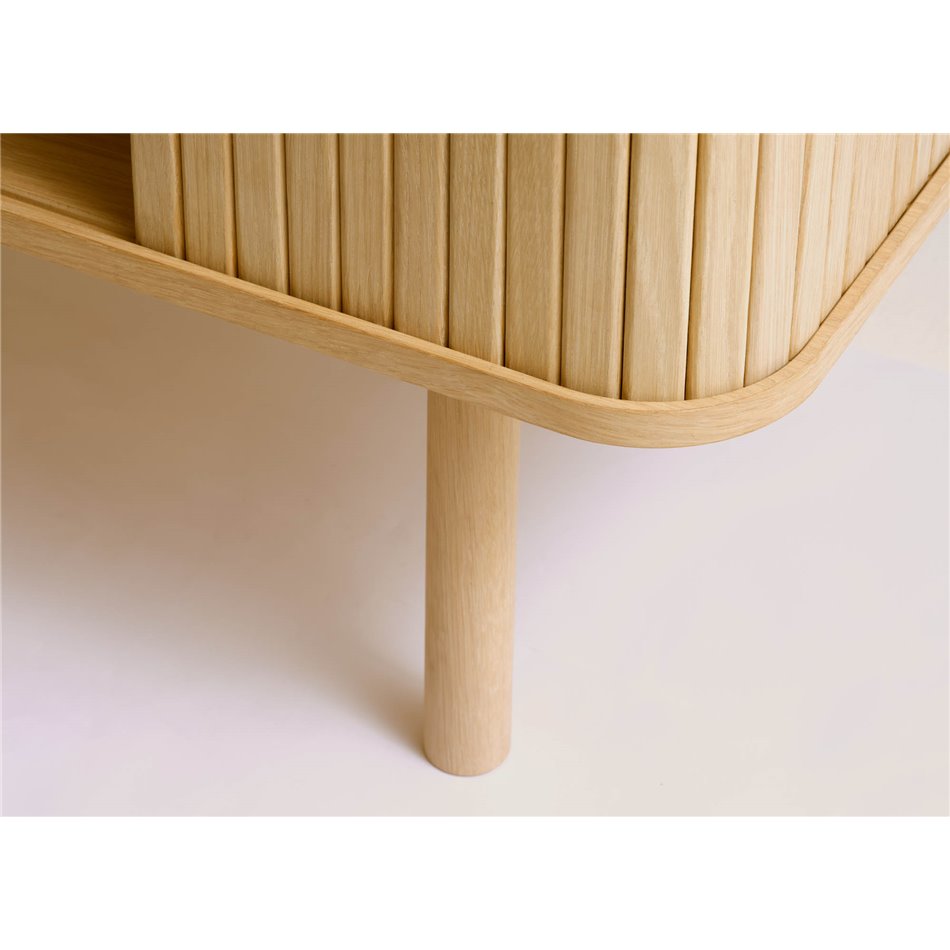 Cabinet Unkavo, natural color, oak veneer/MDF, H113x90x40cm