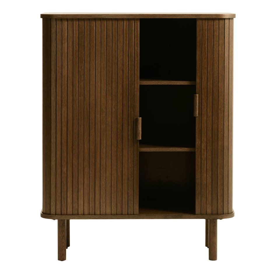 Шкаф Unkavo, коричневый, шпон дуба/MDF, H113х90х40см