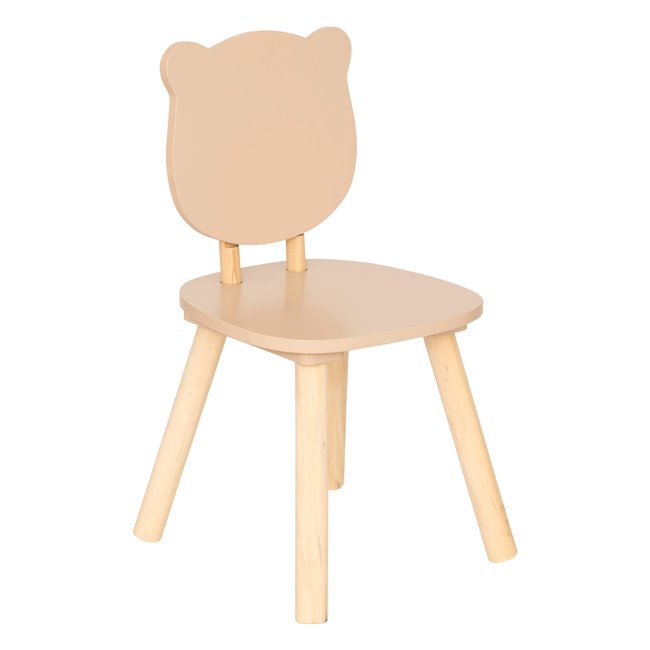 Kids chair Sweet bear, MDF/pine wood legs., H49x26x26cm, seat height 24cm